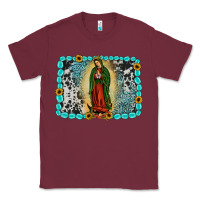 Burgundy Gemstone our lady of Guadalupe Classic Tee - JahusDesignShop
