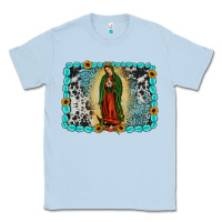 Dusty Blue Gemstone our lady of Guadalupe Classic Tee - JahusDesignShop