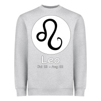 Heather Grey Leo Horoscope Heavyweight Sweatshirt - Bettercallsaul