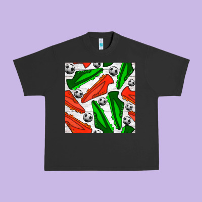 Soccer Shoes Seamless Pattern Urban Heavy Tee Designed By Bundleandbundleshop