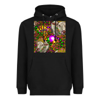 Black Mardi Gras Cow Leopard Seamless Pattern Heavyweight Hoodie - FaDigitalArtStudio