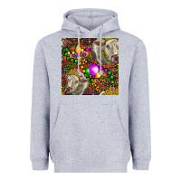 Heather Grey Mardi Gras Cow Leopard Seamless Pattern Heavyweight Hoodie - FaDigitalArtStudio