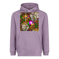Lavender Mardi Gras Cow Leopard Seamless Pattern Heavyweight Hoodie - FaDigitalArtStudio