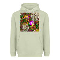 Matcha Mardi Gras Cow Leopard Seamless Pattern Heavyweight Hoodie - FaDigitalArtStudio