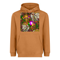 Meerkat Mardi Gras Cow Leopard Seamless Pattern Heavyweight Hoodie - FaDigitalArtStudio