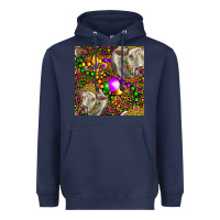 Navy Mardi Gras Cow Leopard Seamless Pattern Heavyweight Hoodie - FaDigitalArtStudio