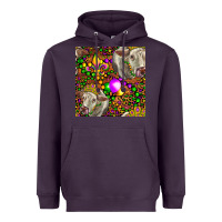 Plum Mardi Gras Cow Leopard Seamless Pattern Heavyweight Hoodie - FaDigitalArtStudio