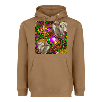 Toasted Coconut Mardi Gras Cow Leopard Seamless Pattern Heavyweight Hoodie - FaDigitalArtStudio