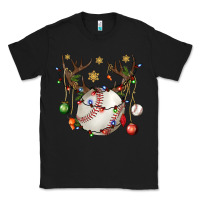 Black Baseball Horn Christmas Classic Tee - BundleAndBundleShop