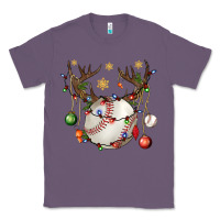 Lavender Baseball Horn Christmas Classic Tee - BundleAndBundleShop