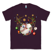 Plum Baseball Horn Christmas Classic Tee - BundleAndBundleShop