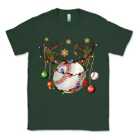 Sports Green Baseball Horn Christmas Classic Tee - BundleAndBundleShop