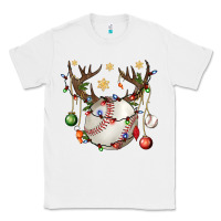 White Baseball Horn Christmas Classic Tee - BundleAndBundleShop