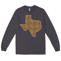 Smoke Western Texas Map Leopard Pattern Long Sleeve Tee - Bettercallsaul