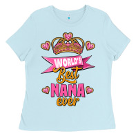 Baby Blue world's best nana ever Ladies Tee - Jasminsmagicworld
