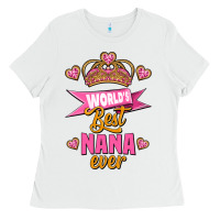 White world's best nana ever Ladies Tee - Jasminsmagicworld