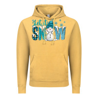 Vintage Mustard let it snow with cute snowman bbs Vintage Hoodie - BundleAndBundleShop
