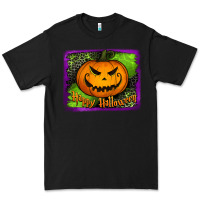 Black Happy Halloween Pumpkin Premium Tee - Jasminsmagicworld