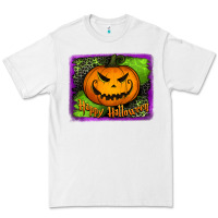 White Happy Halloween Pumpkin Premium Tee - Jasminsmagicworld