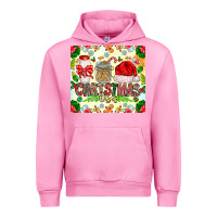 Fuchsia Pink Christmas Vibes Urban Hoodie - CowhideDigitalArt