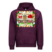Mauve Wine Christmas Vibes Urban Hoodie - CowhideDigitalArt
