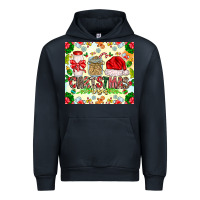 Navy Christmas Vibes Urban Hoodie - CowhideDigitalArt
