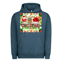 Pigment Midnight Navy Christmas Vibes Urban Hoodie - CowhideDigitalArt