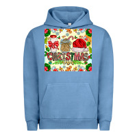 Pigment Pebble Blue Christmas Vibes Urban Hoodie - CowhideDigitalArt