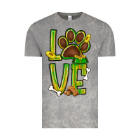 Cloud Rock Tie dye St. Patrick's Day love dog paw Vintage Tee - BundleAndBundleShop