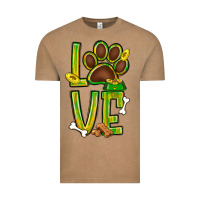 Vintage Coffee Tie dye St. Patrick's Day love dog paw Vintage Tee - BundleAndBundleShop