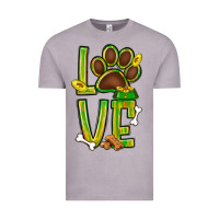 Tie Dye St. Patrick's Day Love Dog Paw Vintage Tee | Teevron