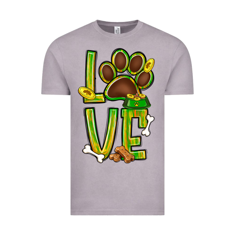 Tie Dye St. Patrick's Day Love Dog Paw Vintage Tee by BundleAndBundleShop | Teevron
