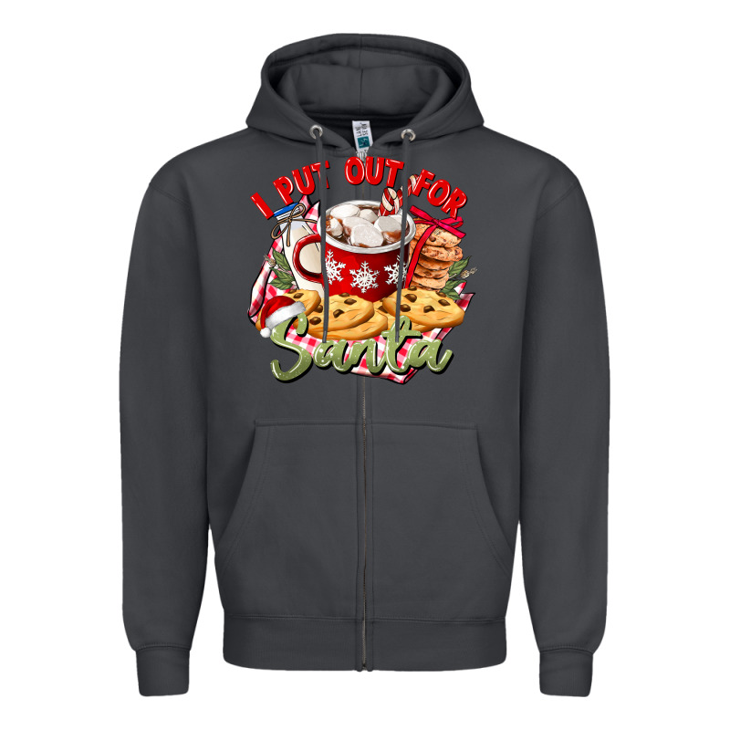 I Put Out For Santa Zipper Hoodie by CowGirlArtShop | Teevron