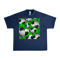 Navy soccer hearts seamless pattern Urban Heavy Tee - BundleAndBundleShop