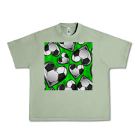 Oil Green soccer hearts seamless pattern Urban Heavy Tee - BundleAndBundleShop