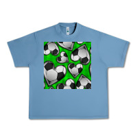 Pebble Blue soccer hearts seamless pattern Urban Heavy Tee - BundleAndBundleShop