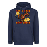 Navy Crawfish who's your craw daddy Heavyweight Hoodie - FaDigitalArtStudio