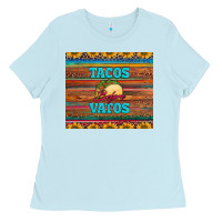 Baby Blue tacos before vatos Ladies Tee - BarkalooDesign