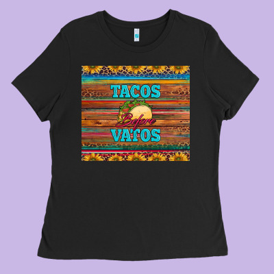 Tacos Before Vatos Ladies Tee Designed By Barkaloodesign