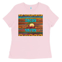 Bubblegum Pink tacos before vatos Ladies Tee - BarkalooDesign