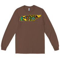 Chestnut Western Tenessee Map Sunflower Pattern Long Sleeve Tee - Bettercallsaul