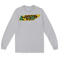 Moon Dust Western Tenessee Map Sunflower Pattern Long Sleeve Tee - Bettercallsaul