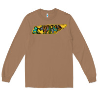Western Tenessee Map Sunflower Pattern Long Sleeve Tee | Teevron
