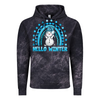 Cloud Black hello winter rainbow with snowman bbs Vintage Hoodie - BundleAndBundleShop