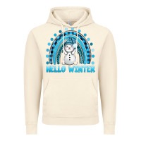 Vintage Artic hello winter rainbow with snowman bbs Vintage Hoodie - BundleAndBundleShop