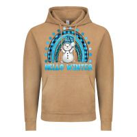 Vintage Camel hello winter rainbow with snowman bbs Vintage Hoodie - BundleAndBundleShop