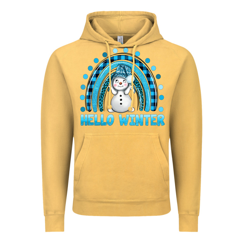 Hello Winter Rainbow With Snowman Bbs Vintage Hoodie by BundleAndBundleShop | Teevron