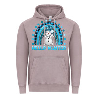Vintage Zinc hello winter rainbow with snowman bbs Vintage Hoodie - BundleAndBundleShop