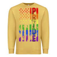 Antique Gold lgbtq pride american flag Premium Sweatshirt - FaDigitalArtStudio