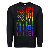 Black lgbtq pride american flag Premium Sweatshirt - FaDigitalArtStudio